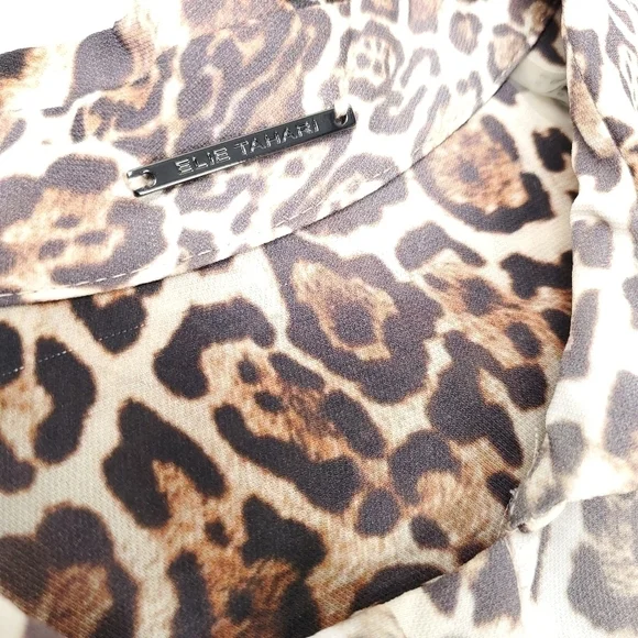 Elie Tahari Distressed Leopard Print Dress Sz 2 - Picture 12 of 16